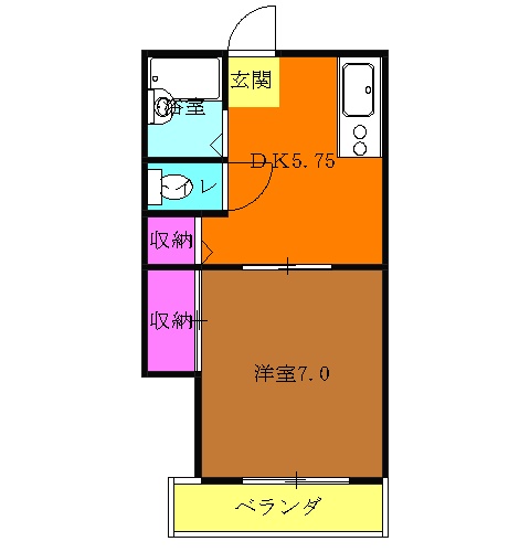 屋敷グリーンハイツBの間取り