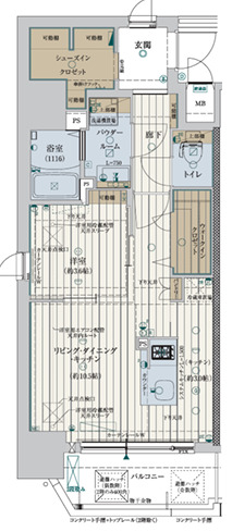 ファーストフィオーレ新町ファジスタの間取り