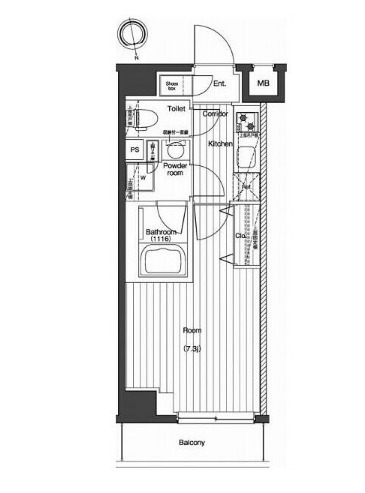 プレミアムキューブG北新宿の間取り