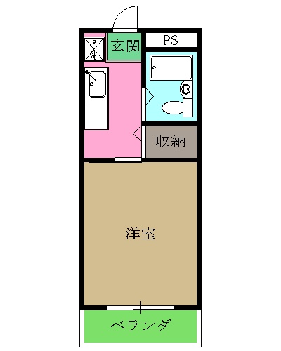 ハイツ東山B棟の間取り