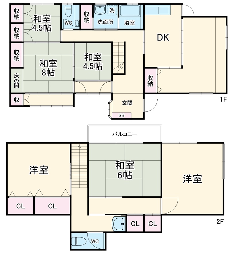 菖蒲の完工年月(2000年11月)築の賃貸一戸建ての間取り