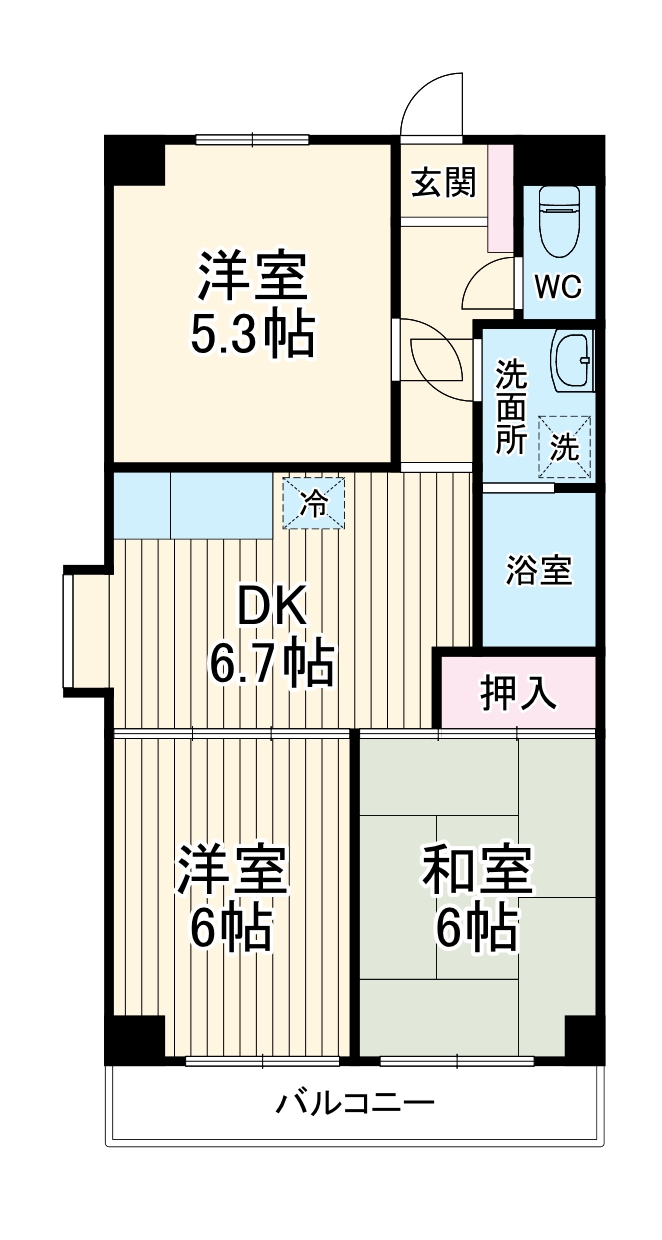 フォンテーヌ緑園の間取り