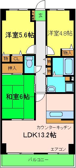 ルピナス泉大津の間取り
