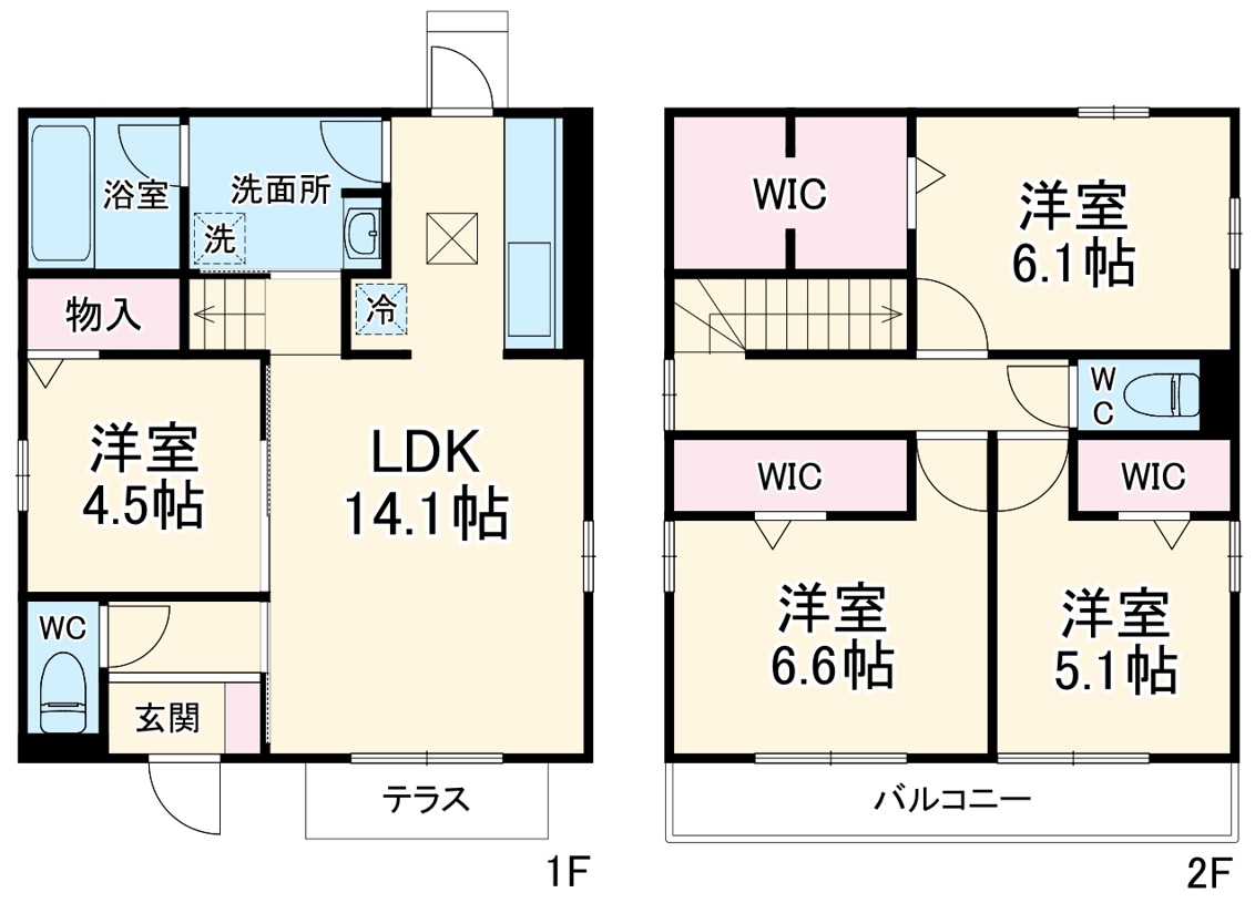 フローレス Bの間取り