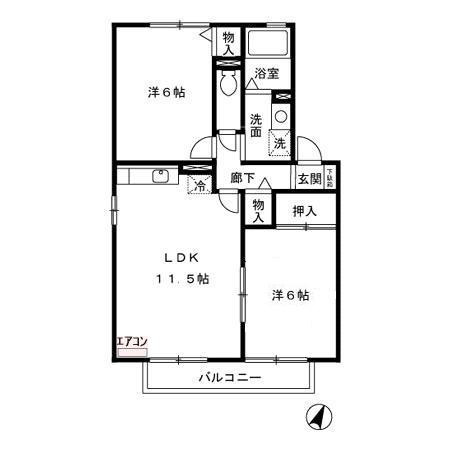 プルミエ徳聖 Cの間取り