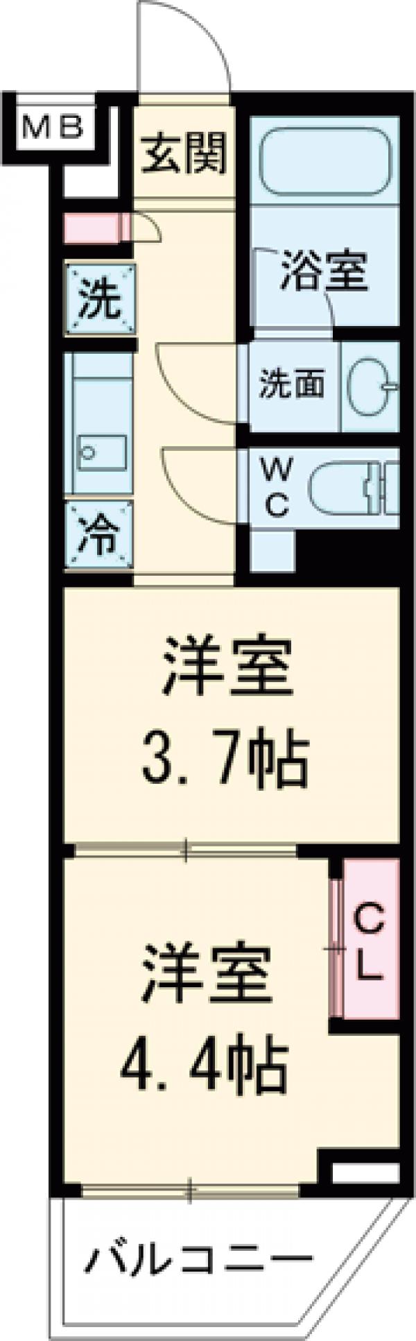 クレイシアIDZ中野野方の間取り
