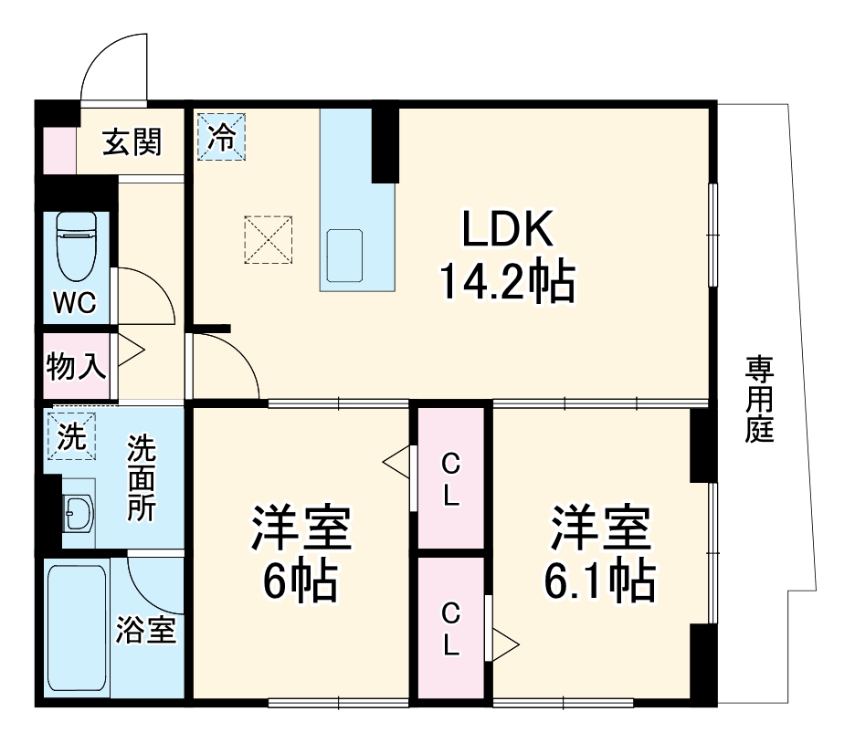 セレスティア唐山町の間取り