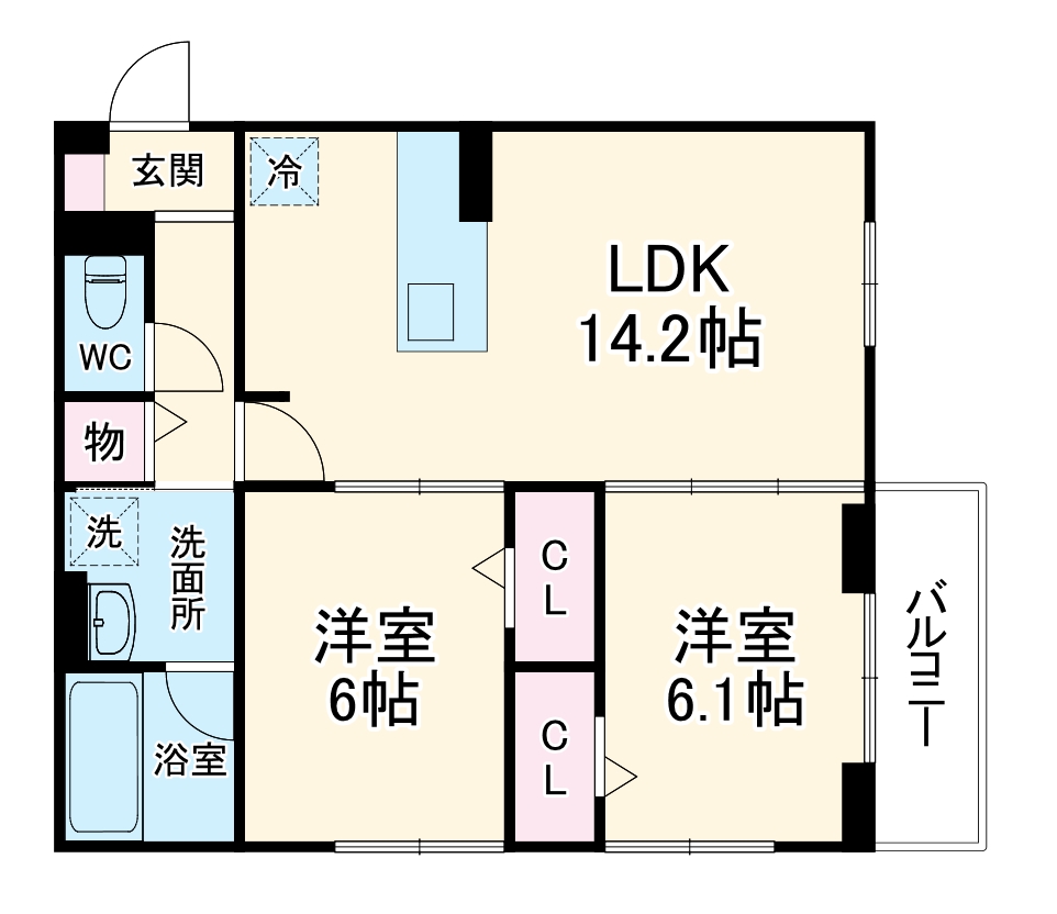 セレスティア唐山町の間取り