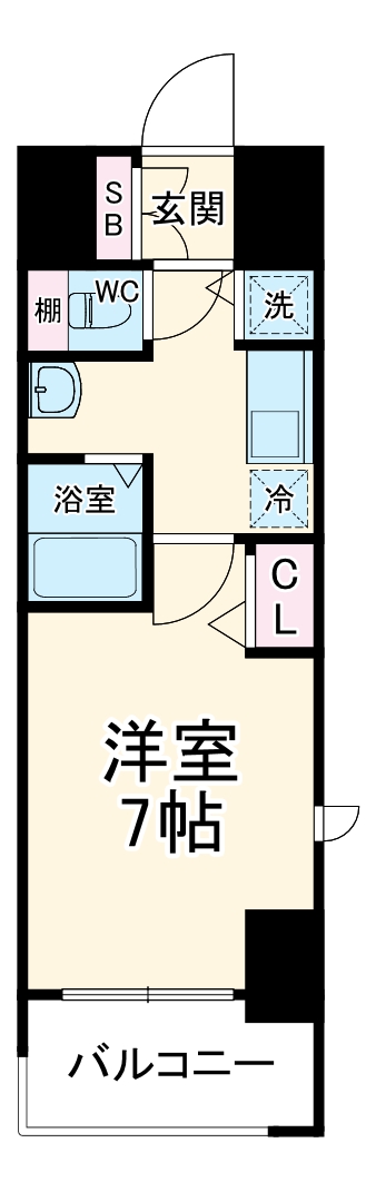 グランカリテ天神橋Ⅱの間取り