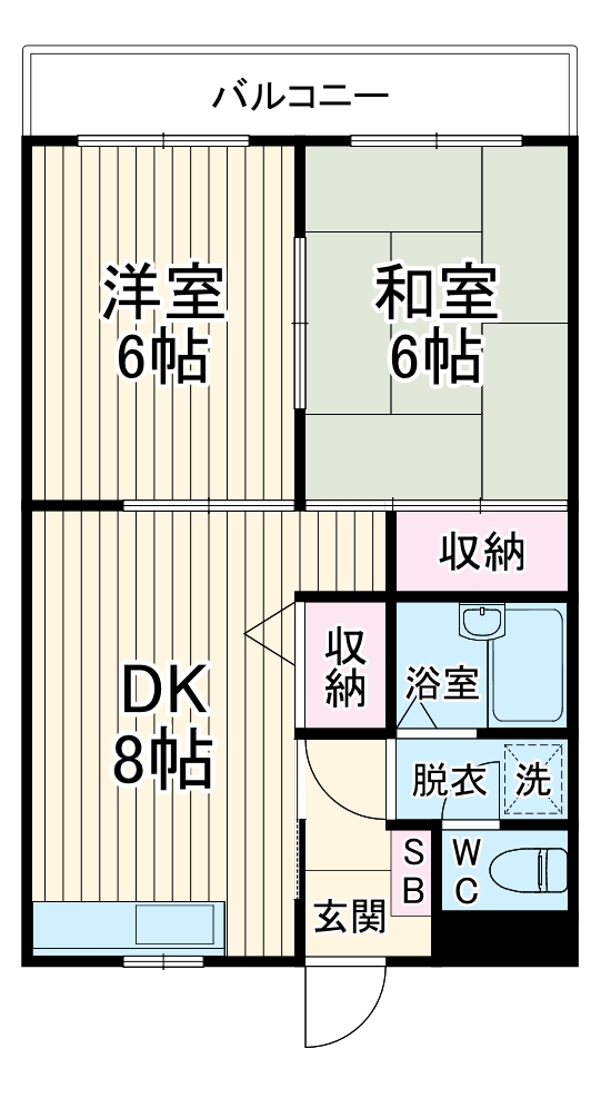 スカイコート21 壱番館の間取り