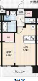 Luxe新大阪Ⅵの間取り