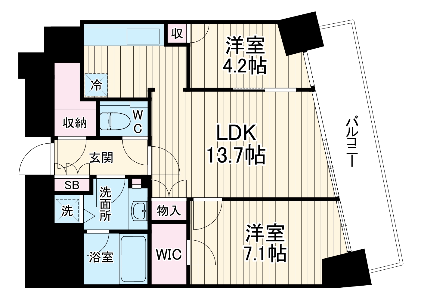 M.M.TOWERS FORESIS R棟の間取り