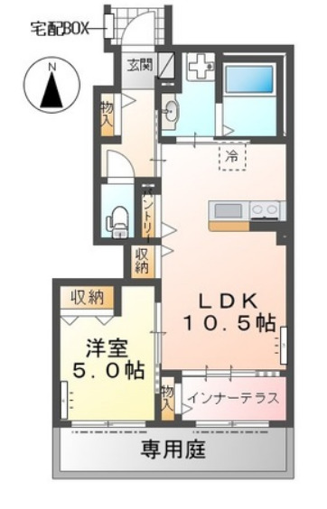 飯能市山手町 アパート新築工事の間取り