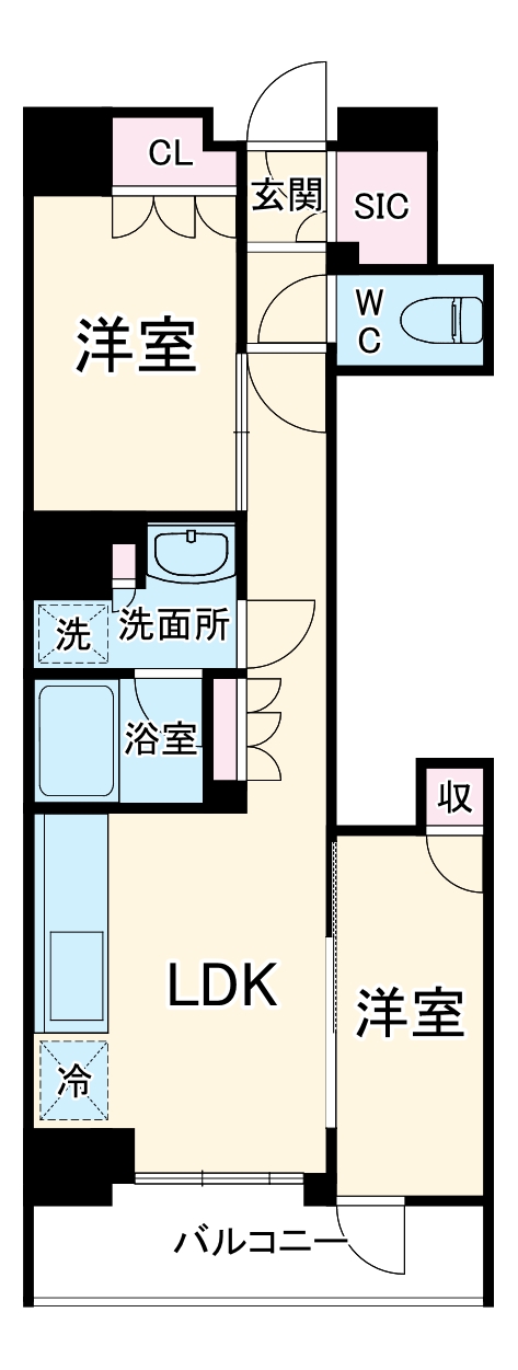 オープンレジデンシア横浜台町の間取り