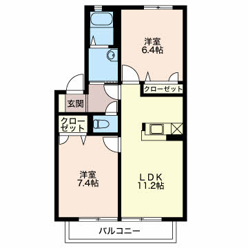 エスタシオン Aの間取り
