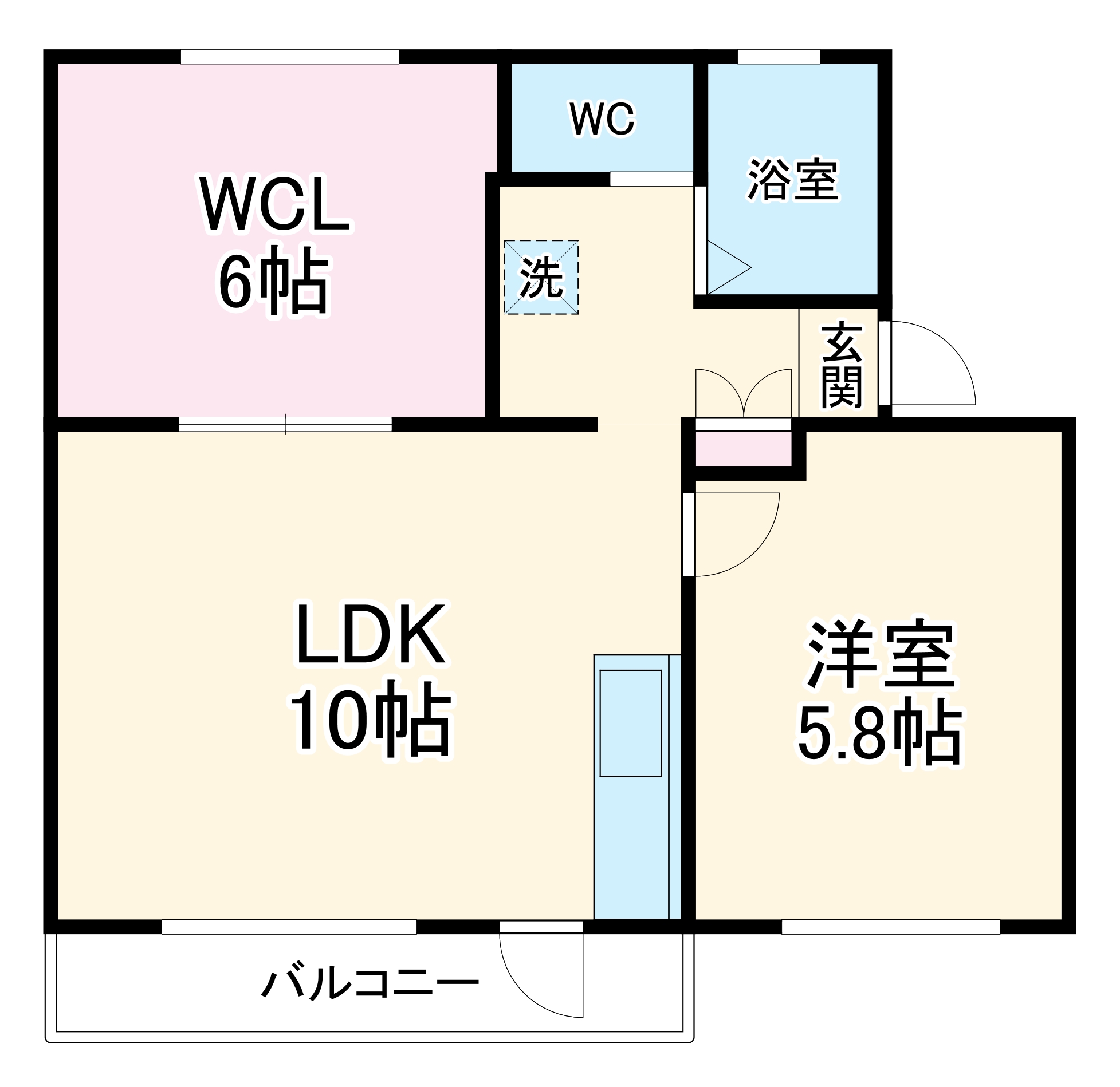 服部コーポの間取り