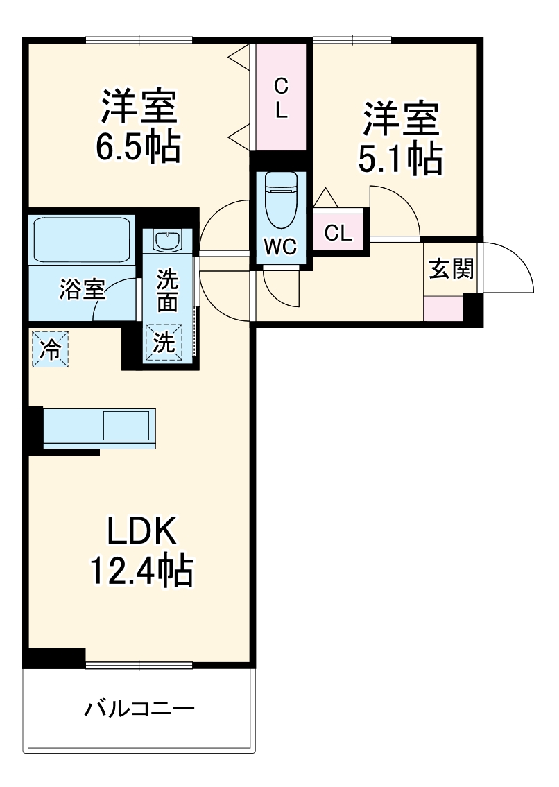クレール林Ⅴの間取り