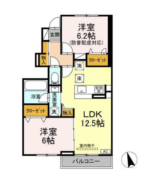 アヴァンセ横浜小机の間取り