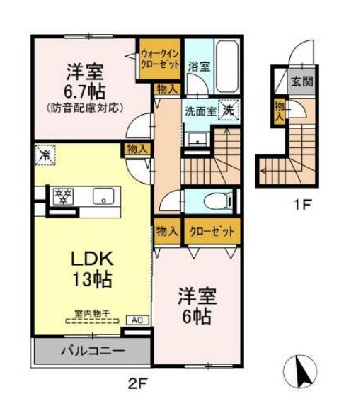 アヴァンセ横浜小机の間取り