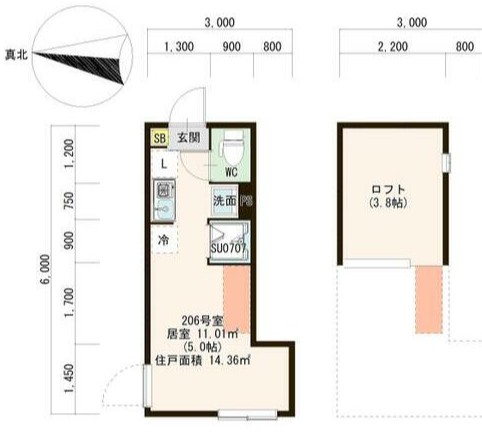 ハーモニーテラス赤羽Ⅲの間取り