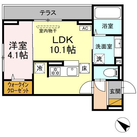 D‐ROOM神明町ⅡBの間取り