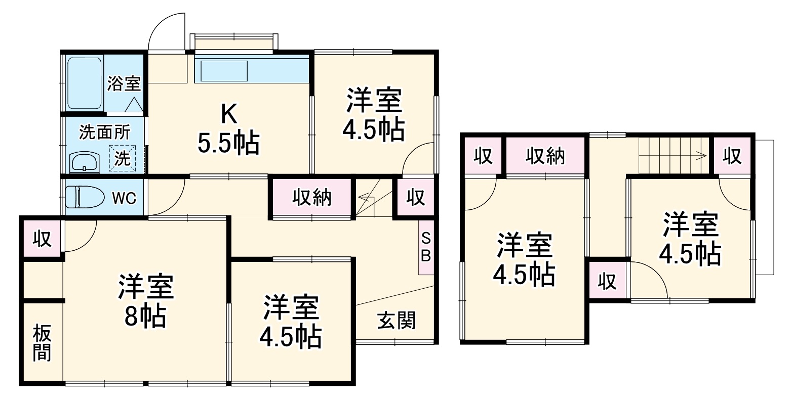 掛川市本所戸建の間取り