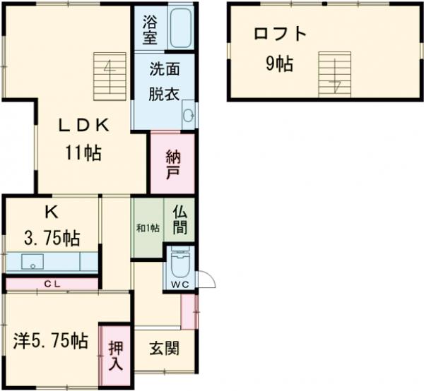 千吉良貸家の間取り