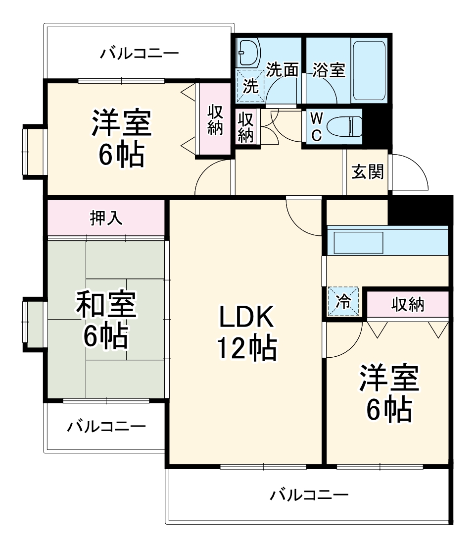 サンコートあかね台の間取り