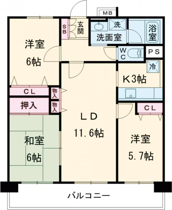 KS桜川の間取り