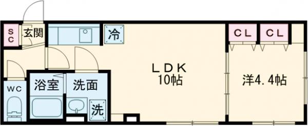 ウェルスクエアイズム武蔵小山Ⅲの間取り