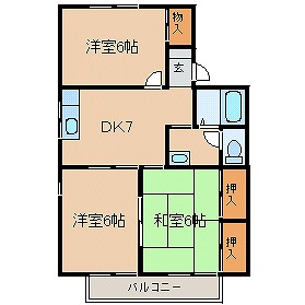 アクシス長山Bの間取り