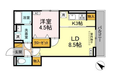(仮称)D-ROOM神明町Ⅱ Bの間取り