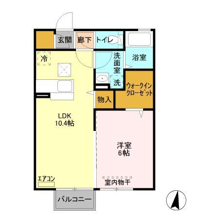 スカイブルー Fの間取り