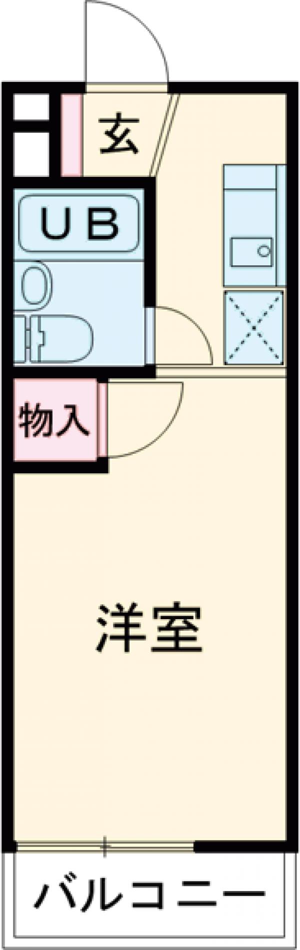 宇喜田町の完工年月(1992年9月)築の賃貸アパートの間取り