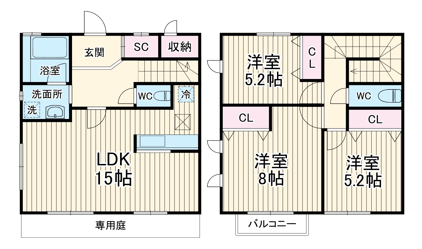 ガーデンヒルズ湘南台F棟の間取り