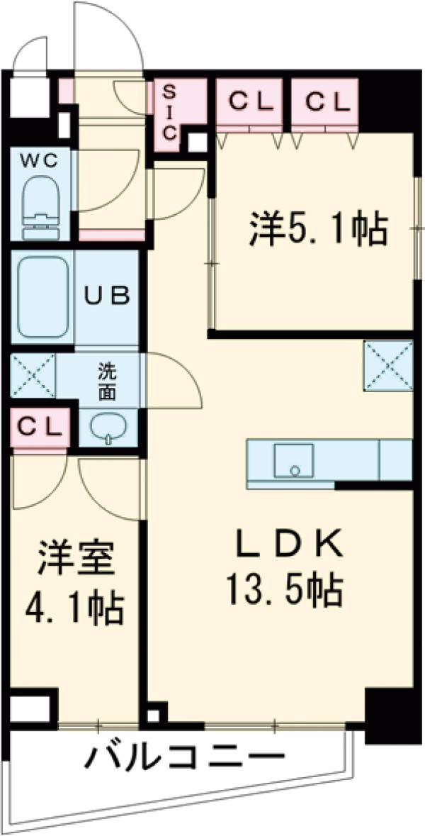 S-RESIDENCE目黒大岡山bresaの間取り