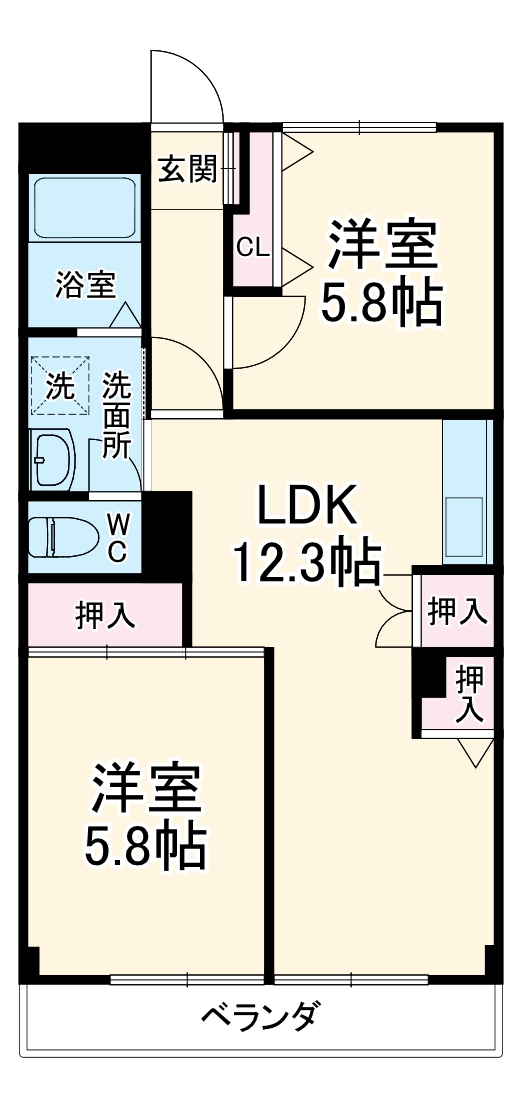 MIYAMAⅡ-1の間取り
