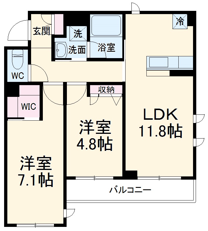 レジデンスハラの間取り