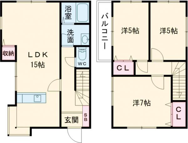 安中市原市貸戸建の間取り