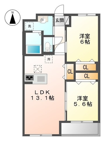 ブラン メゾンの間取り