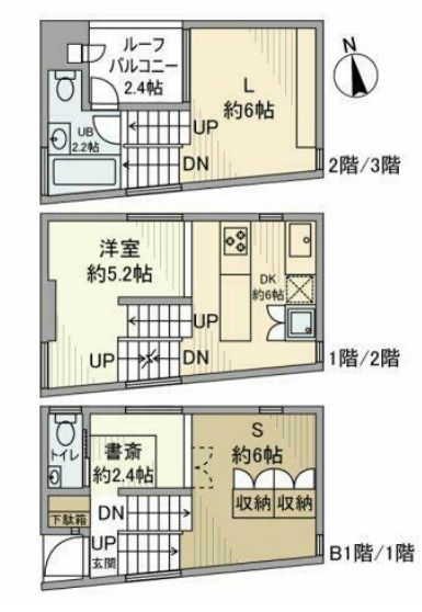 太子堂戸建の間取り