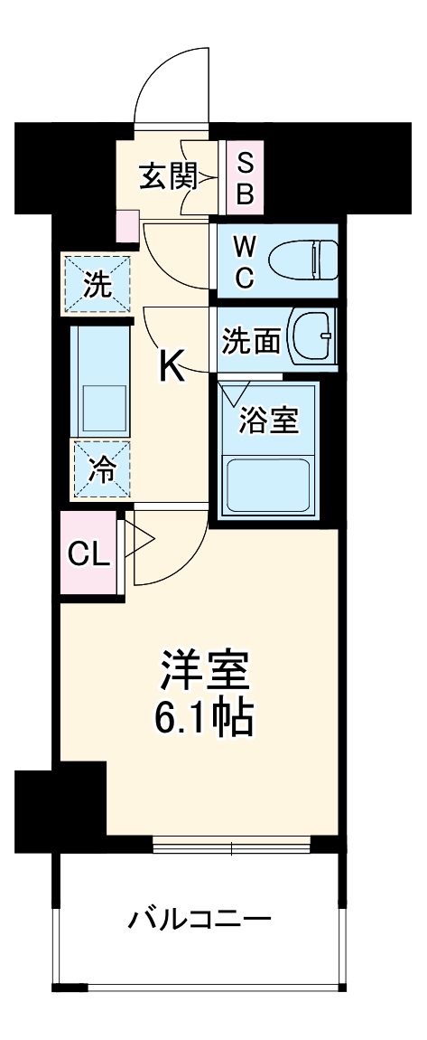 エムブイインプ新大阪の間取り
