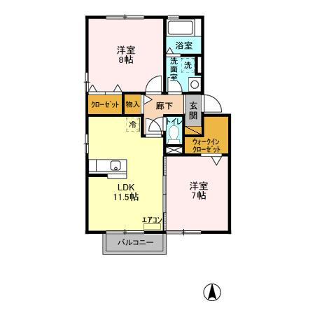 アルカディア四街道の間取り