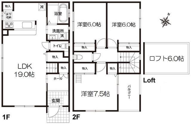 ふじき野2丁目戸建貸家の間取り