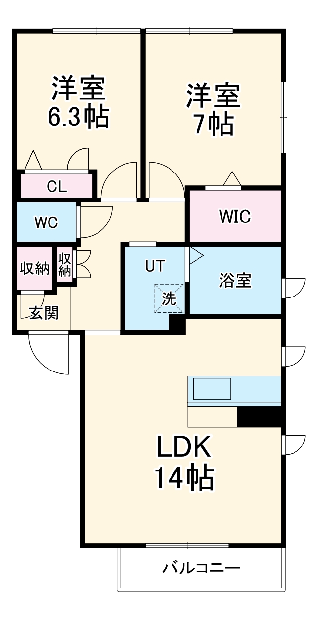 Asobi-PALACE八田の間取り