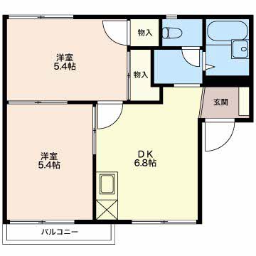 コーポサンライズ Bの間取り