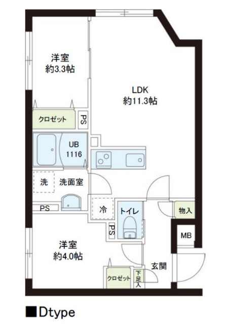 レピュア小石川レジデンスの間取り