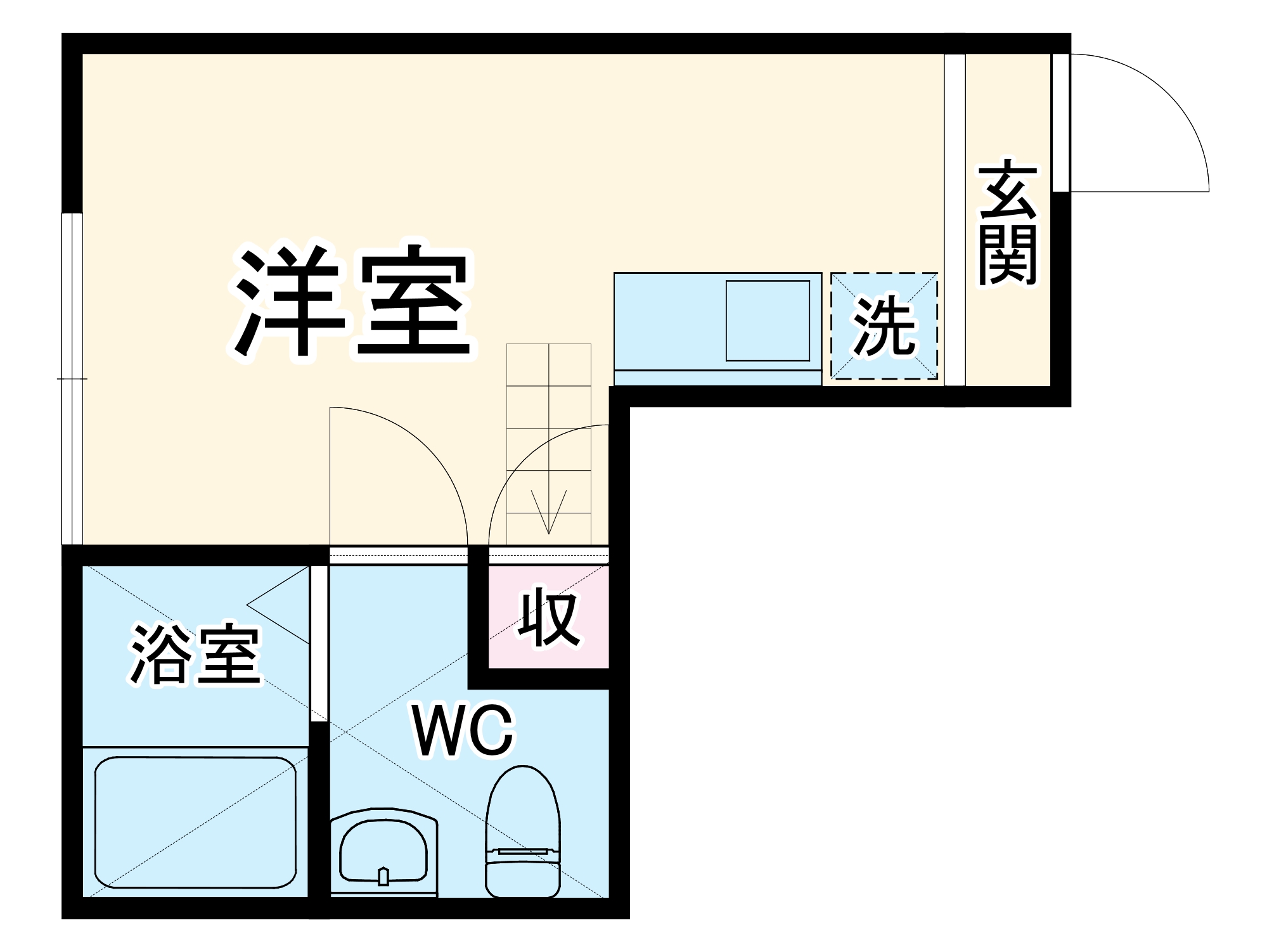 ベイルーム和田町の間取り
