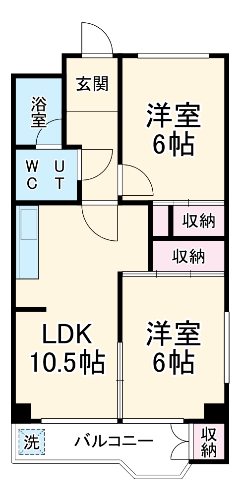 マンション中村の間取り