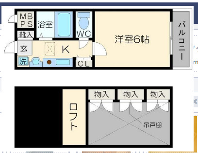 エステムコート梅田茶屋町デュアルスペースの間取り